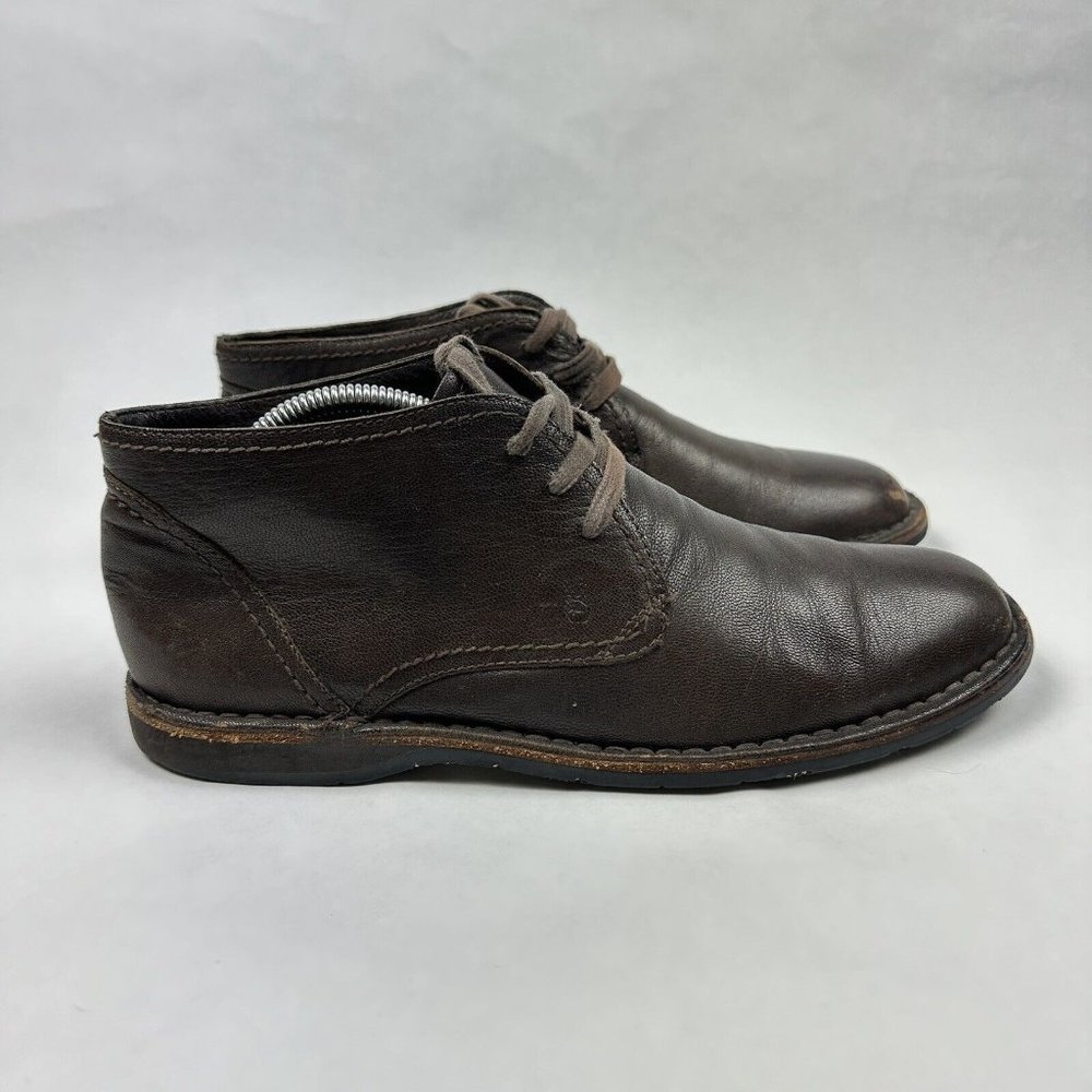 John Varvatos Chukka Boots Mens Brown Leather Lace Up Spain Heritage Rugged